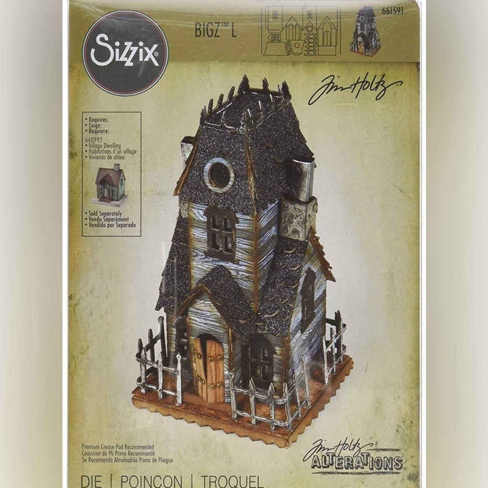 NEW Sizzix Bigz L 661591 Village Manor Tim Holtz Die